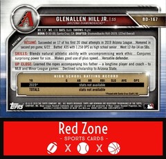 2019 Bowman Draft – #BD-167 Glenallen Hill Jr. NM/NM+. #/499