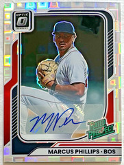 2026 Donruss Marcus Phillips Auto /25 Pandora Prizm Optic Prospect Red Sox Vols