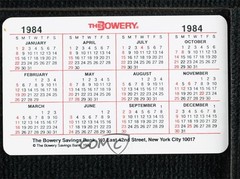 1984 Bowery Bank Joe DiMaggio Calendar Joe DiMaggio HOF 00ab