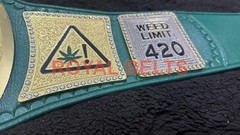 Smoker Stoner 420 Heavyweight Championship Title Belt Adult Size, Stacked Plated