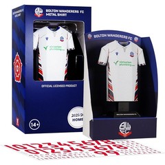 Bolton Wanderers Metal Football Shirt Personalised 2025/26 Home Kit Alloy Shirt