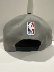 Indiana Pacers New Era 9FIFTY Snapback Hat Gray Navy NBA Flat Brim