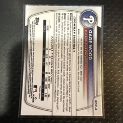 2025 Bowman Draft – Chrome Gage Wood #BDC-4 Refractor (RC)