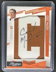 2010 Panini Prestige Colt McCoy Collegiate Lettermen Patch Auto RC Longhorns