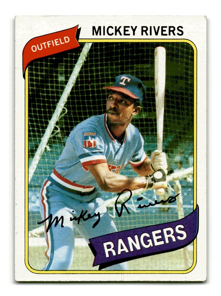 Mickey Rivers 1980 Topps #485 Texas Rangers EX