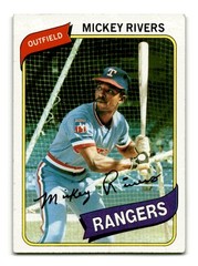 Mickey Rivers 1980 Topps #485 Texas Rangers EX