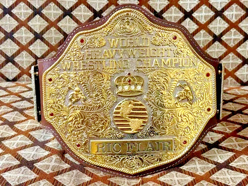 World Heavyweight Big Gold Championship Replica Belt Adult 6mm Zinc NEW