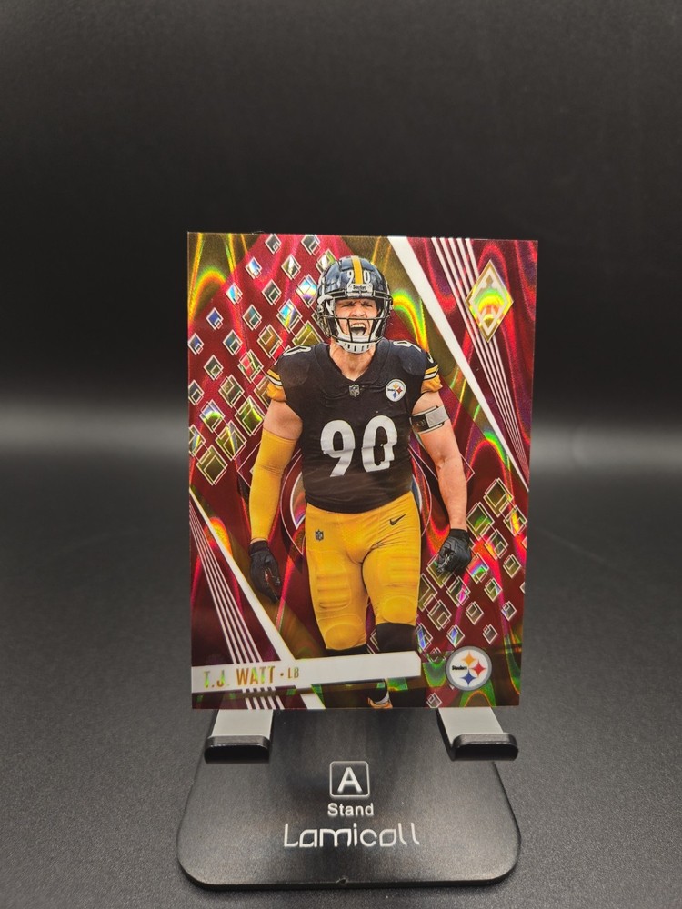 /199 Panini 2023 Phoenix Football T.J. Watt Steelers #100 Red Football NFL Card