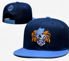 UNC SnapBack Hat Adjustable Fit Cap Navy Tar Heals Blue Ram Logo Vintage Style
