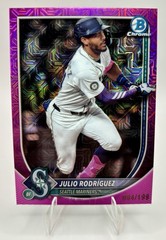 2025 Bowman Chrome – Julio Rodriguez #66 Pink Mojo Refractor /199