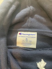Champion Virginia Cowl Neck Sweatshirt Size XL Navy With White And Orange