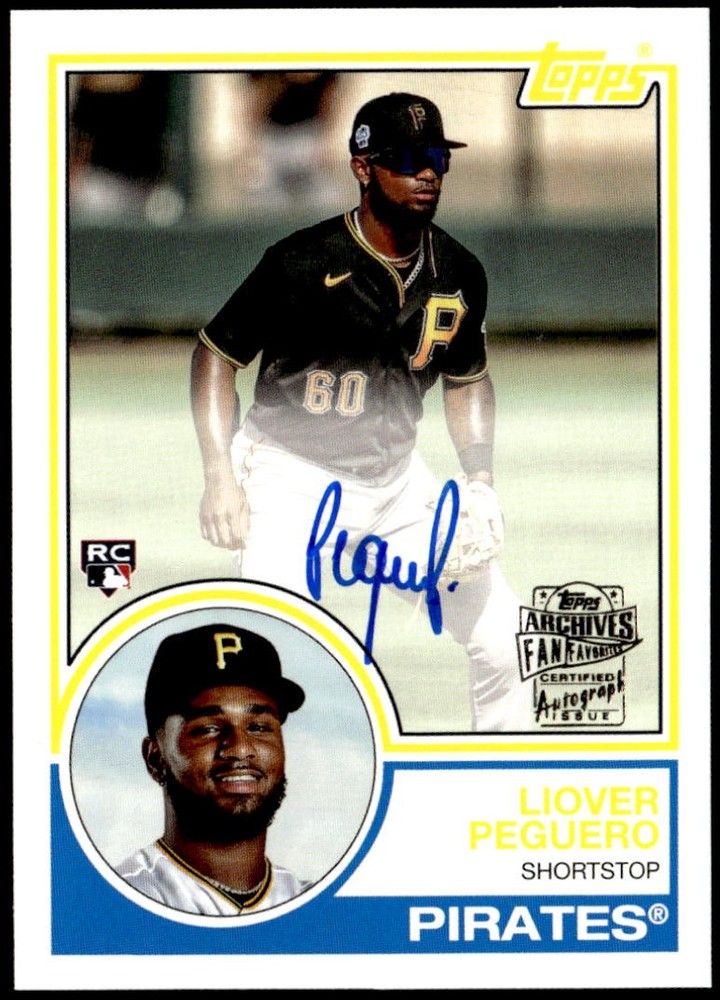 2023 Topps Archives #83FF-LP Liover Peguero Fan Favorites Auto On Card RC G2
