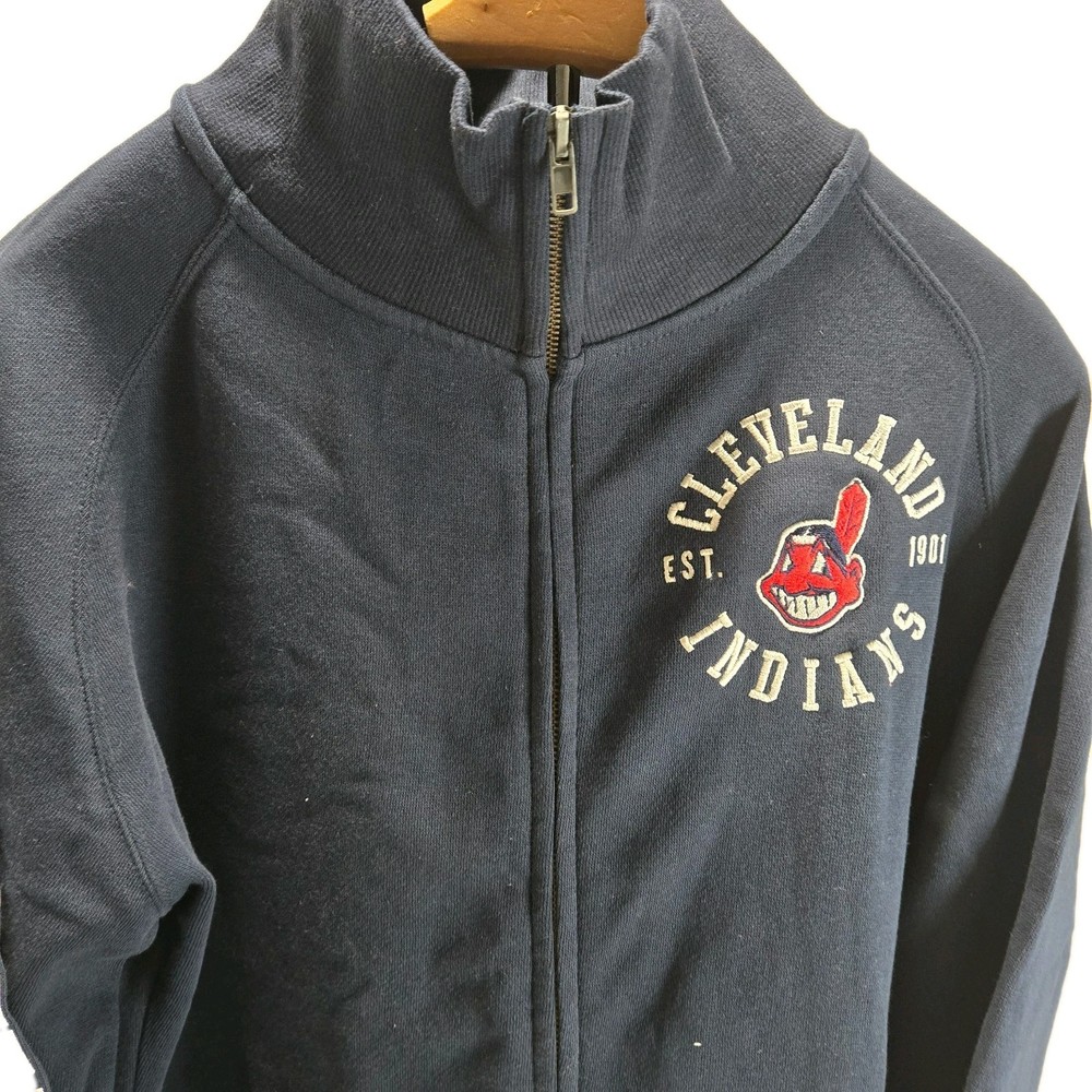 Soft As A Grape Women&rsquo;s MLB Cleveland Indians Full Zip Jacket Navy Size Large