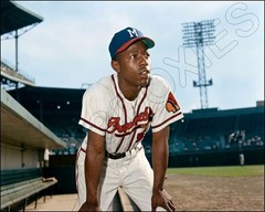 Hank Aaron Photo 8X10 – 1955 Bowman Card Photo Milwaukee Braves FREE SHIPPING