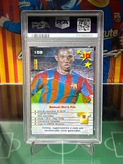 2 PSA Lot Samuel Eto&rsquo;o 2005-06 Mundi Cromo Top Liga + 2005 Panini Megacraques