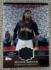 2011 Topps Update Series – All-Star Stitches Relics Rickie Weeks #AS-33 Plat /60