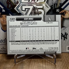 2026 Topps Series 1 – #137 Sean Burke Gold 1270/2026 Chicago White Sox