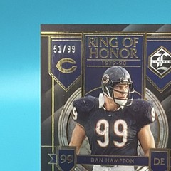 🔥2023 Panini Limited Ring of Honor Dan Hampton #51/99 Bears NFL Football🔥