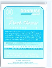 Frank Thomas 2017 Donruss Black & White / Cyan Back 180 White Sox