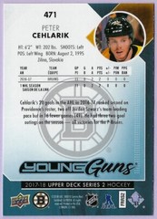 2017/18 Upper Deck Young Guns card# 471 of Peter Cehlarik