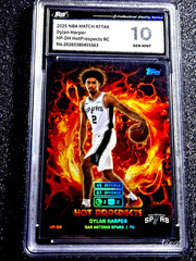 2025 Topps Match Attax Dylan Harper RC Rookie Holofoil MINT #HP-DH GEM 10 🔥🔥