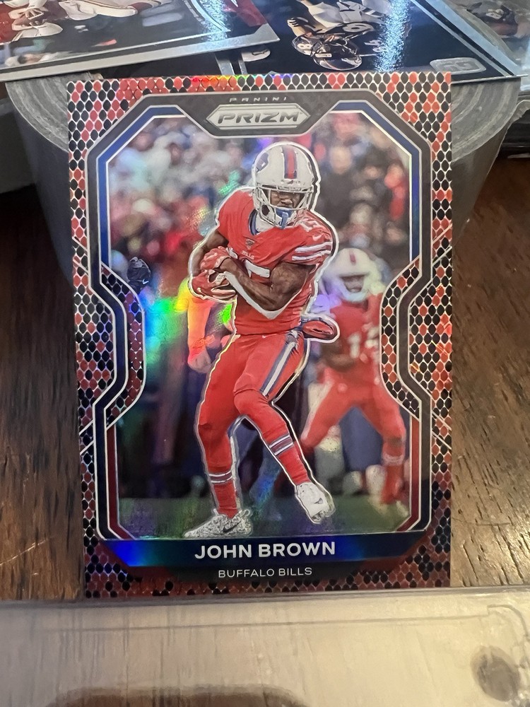 John Brown 2020 Prizm Red and Black Snake Skin! SSP Buffalo Bills!