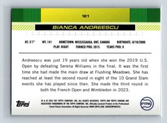 2024 Topps Chrome #121 Bianca Andreescu Purple/Green Refractor #/150
