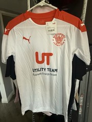 Puma Blackpool FC England Away White Soccer Jersey BNWT Vintage