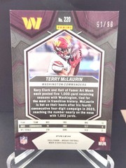 2024 Panini Mosaic – Terry McLaurin #220 Blue Sparkle Prizm /96