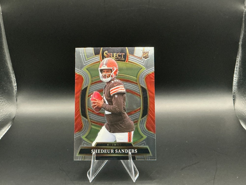 2025 Panini Select #54 Shedeur Sanders Black and Orange Prizm Shock-Browns