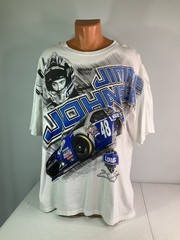 HENDRICK MOTORSPORTS Jimmy Johnson 48 Blue, Black White Tee. Sz 3XL. Good Cond.