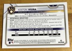 2021 Bowman Chrome #40 Keston Hiura Yellow Refractor /75 Free Shipping