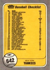 1981 FLEER #641-659 MLB Team Checklist Cards Clean! 81-FBBC