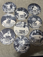 New York Yankees YES Network Drink Coasters Set of 9 Jeter Mantle Ruth Torre Etc