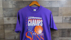 Vintage Phoenix Suns Shirt Mens Large Purple NBA Basketball Salem 1993 Finals