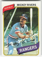 1980 Topps Mickey Rivers #485 Texas Rangers