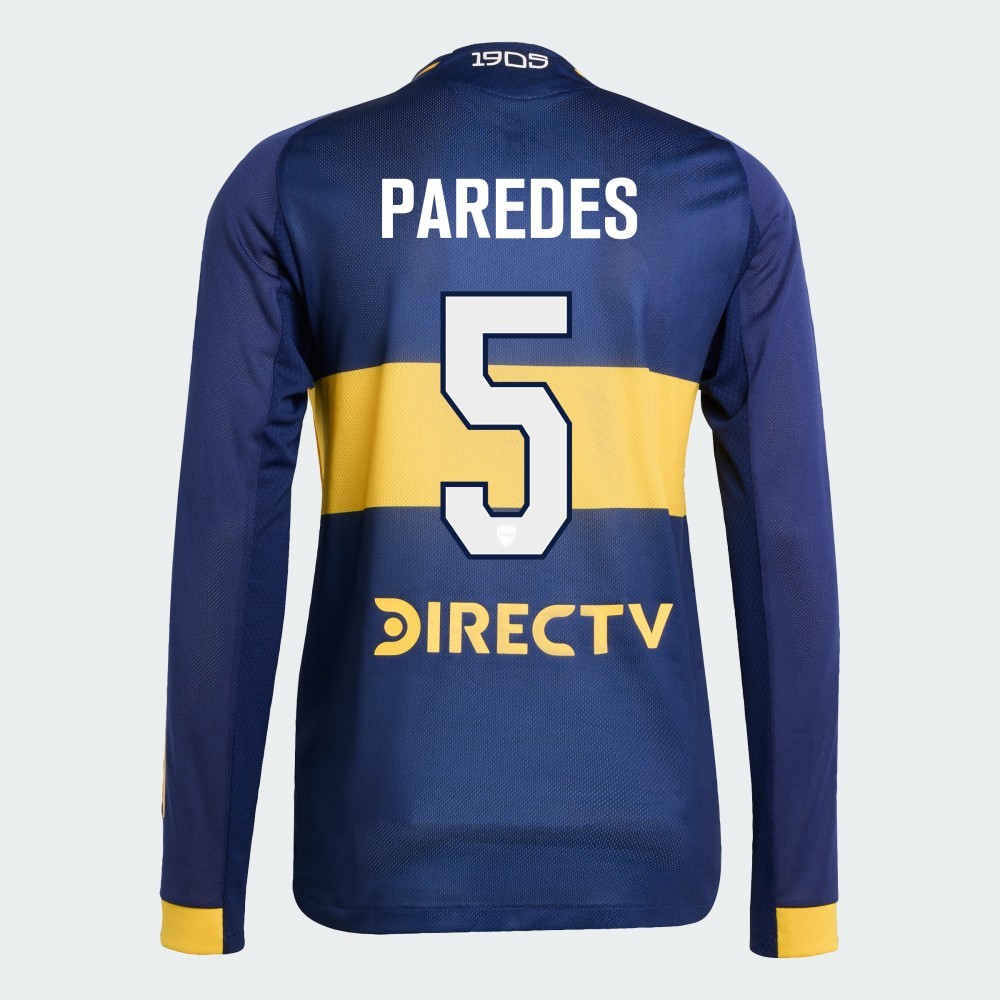 BOCA JUNIORS 25/26 LONG SLEEVE HOME JERSEY AUTHENTIC – PRINTING 5 PAREDES + LPF