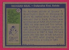 1972 Topps – Richard Neal #87 (RC)