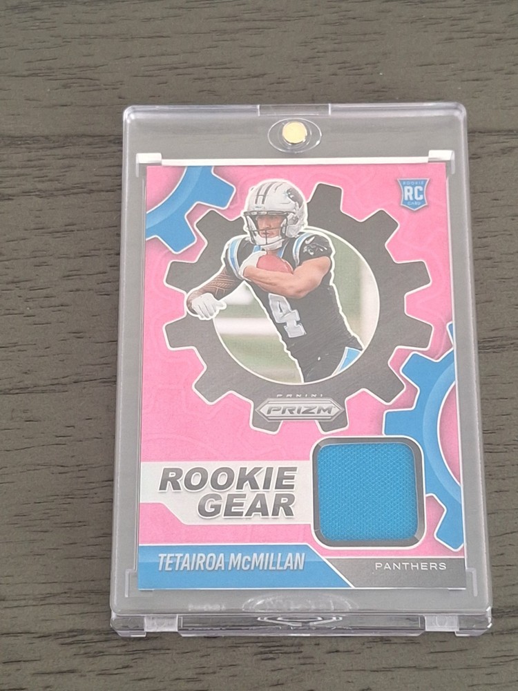 2025 Panini Prizm Tetairoa McMillan Rookie Gear RC Jersey Pink #RGR-TMC Panthers