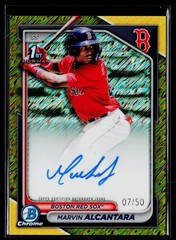 Marvin Alcantara 2024 1st Bowman Chrome #CPA-MA AUTO Gold Shimmer #/50