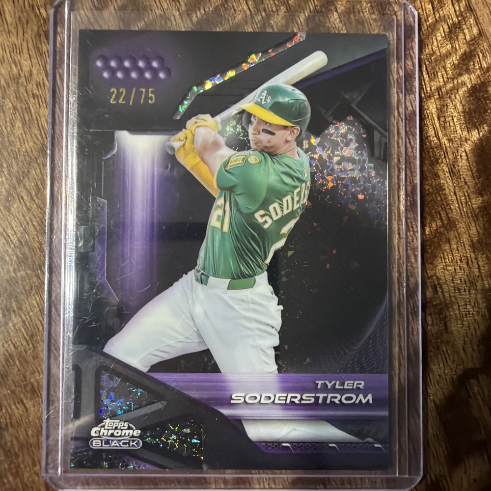 2026 Topps Chrome Black TYLER SODERSTROM /75 Purple Mini Diamond Refractor A&rsquo;s