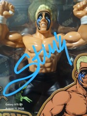 AEW Sting Black Tights AUTOGRAPHED Big Rubber Guys 1/1000 Sold Out JSA NEW