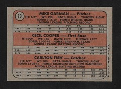 1972 Topps Baseball Rookie Stars Red Sox Carlton Fisk *RC, HoF* #79 « EXMT+ »