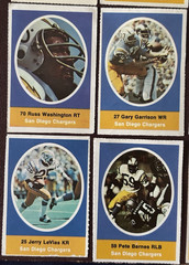 1972 Sunoco NFL (Chargers) 24-Stamp Complete Set (D. Jones) (24-« Used »)