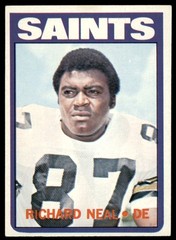 1972 TOPPS RICHARD NEAL RC NEW ORLEANS SAINTS #87 EX