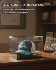 Clear Hat Display Case for Baseball,Acrylic Cap Holder Stand for Baseball