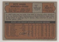 1972 Topps Pete Hamm #501 0l4h