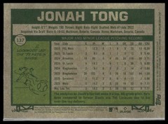 2026 Topps Heritage #137 Jonah Tong Chrome Silver Sparkle Refractors