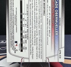 2025 Bowman Draft – #CPA-CO Cade Obermueller 1st Refractor Autograph 427/499
