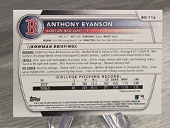 Anthony Eyanson 2025 Bowman Draft Paper 1st Bowman #BD-116 Red Sox/Orioles